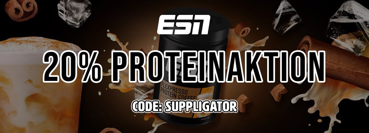 Promotion « 20 % de protéines » chez ESN avec le code SUPPLIGATOR