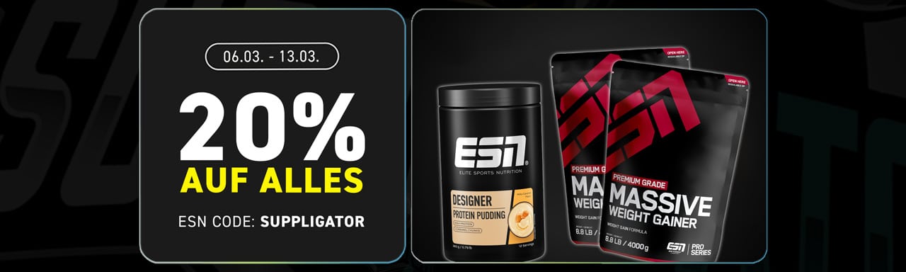20 % de réduction sur tout chez ESN avec le code SUPPLIGATOR