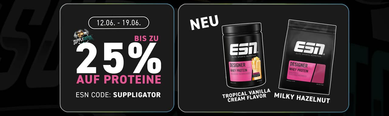 Offre spéciale ESN EM : jusqu’à 25 % de réduction sur les protéines + saveur en édition limitée de l’EM Designer Whey
