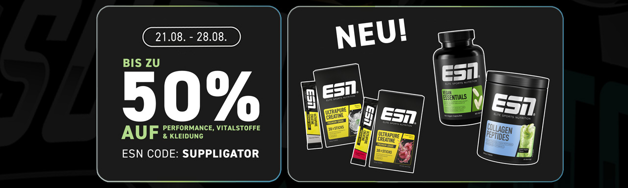 Économisez jusqu’à 50 % grâce à l’offre spéciale ESN Performance et Vitalstoff, en collaboration avec Gym Wear Special
