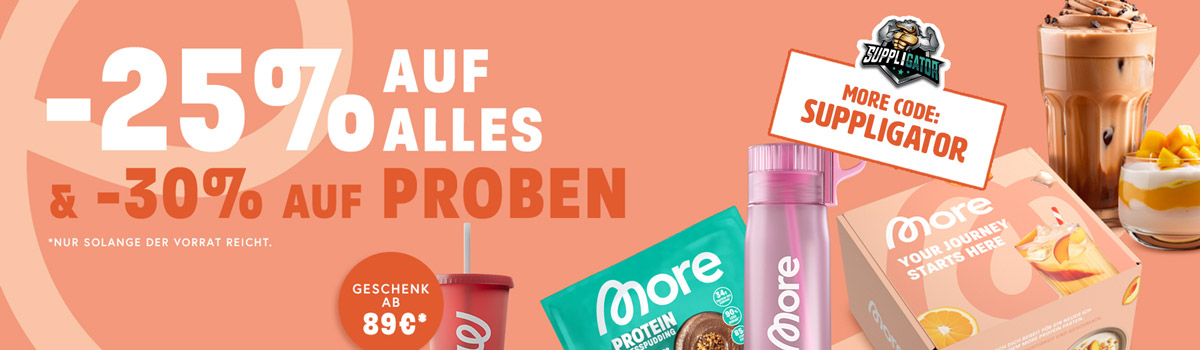 25 % de réduction sur tout chez More + Lancement de nouveaux produits