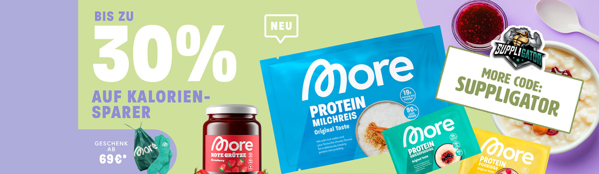 Jusqu’à 30 % de réduction dans le cadre de l’opération « More Kaloriensparaktion » + lancement du More Protein Milchreis Style et bien plus encore !