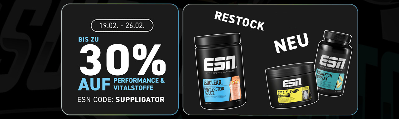 Jusqu&rsquo;à 30 % de réduction dans le cadre de la promotion ESN Performance & Vitalstoff