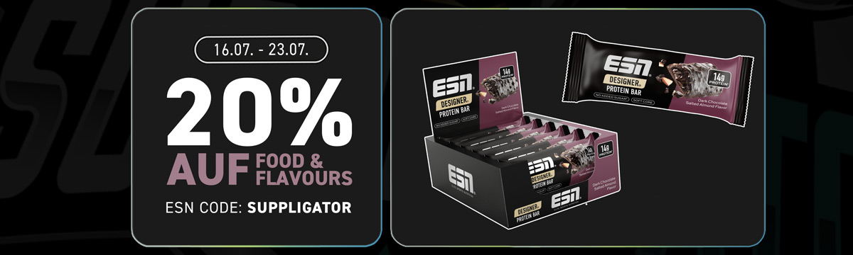 20 % de réduction sur Food & Flavours + barre de chocolat noir aux amandes salées « Designer Bar »