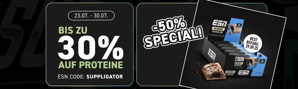50 % de réduction sur les barres ESN Designer