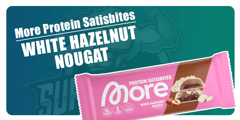 More Protein Satisbites Nougat aux noisettes blanches 🌰🤍