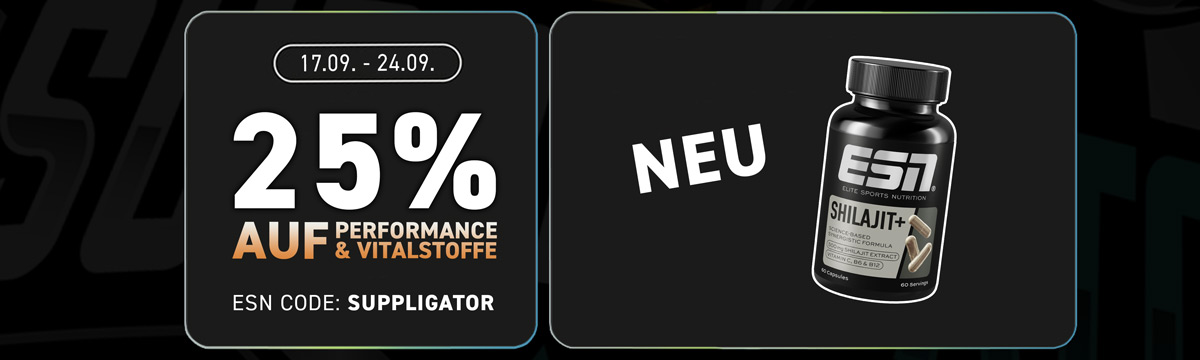 25 % de réduction sur les produits ESN Performance et les compléments alimentaires, avec de nombreux avantages supplémentaires