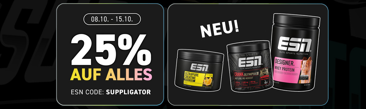 Semaine ESN Olympia : 25 % de réduction sur tout + Designer Whey Peanut Butter Cup + offres spéciales