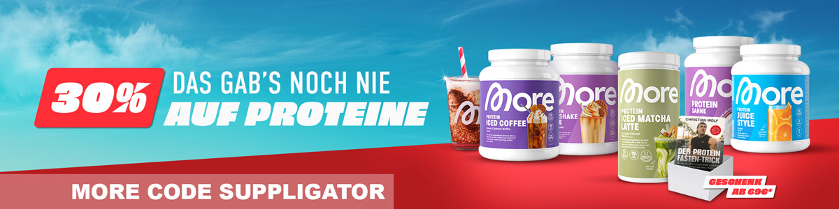 30 % de réduction sur toutes les protéines chez More