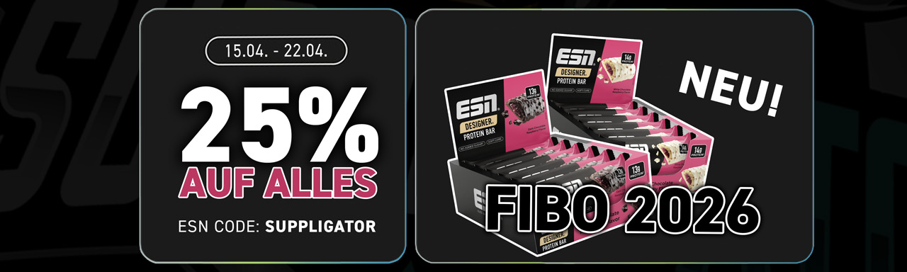 Promotion ESN FIBO 2026 : 25 % de réduction sur tout et de nouvelles barres créées par des designers