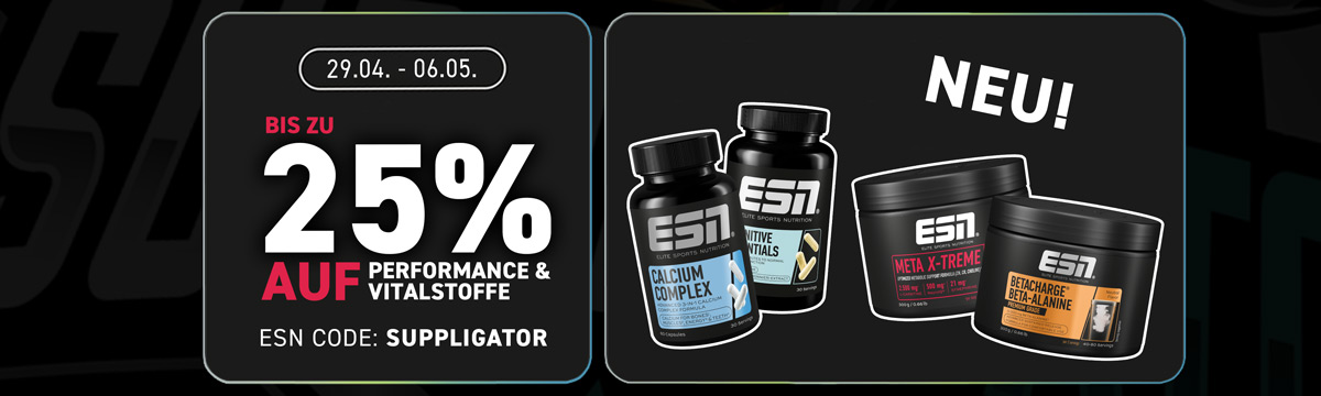 Jusqu’à 25 % de réduction sur les produits de performance et les compléments alimentaires chez ESN + Lancement de nouveaux produits