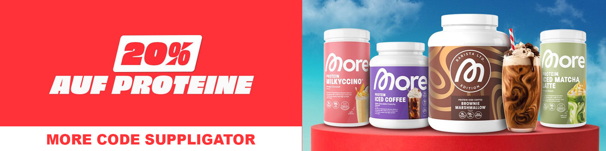 20 % de réduction sur More Proteine : nouveaux produits et nombreux réapprovisionnements