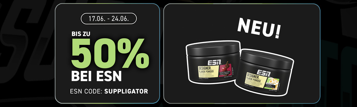 Jusqu’à 50 % de réduction sur les produits ESN Food & Flavor & Fan