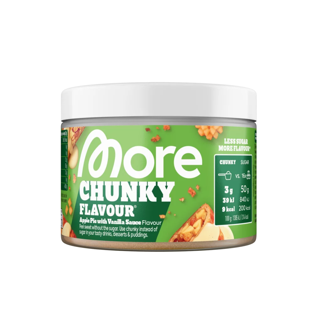 More Chunky Flavour Apple Pie with Vanilla Sauce