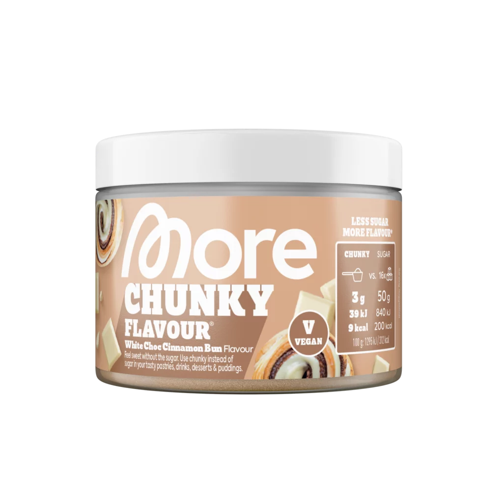 More Chunky Flavour White Choc Cinnamon Bun