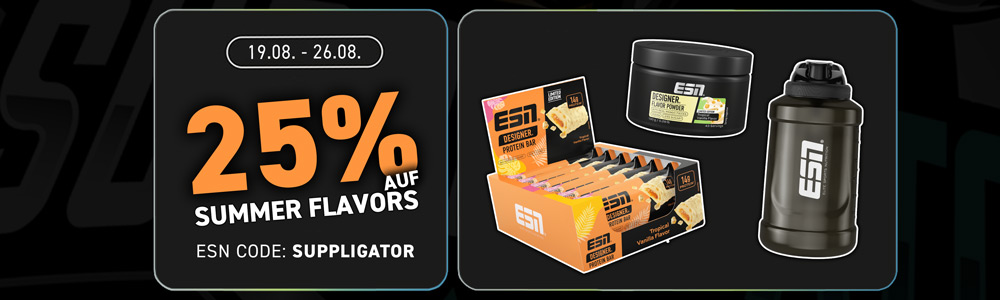 Promotion « Summer Flavors » d&rsquo;ESN : 25 % de réduction sur ISOCLEAR, Whey et bien plus encore !