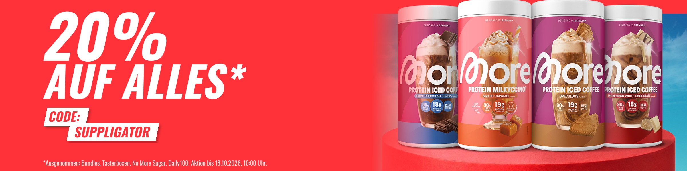 Prolongation de la promotion « 20 % de réduction sur tout » chez More, avec quelques nouveaux produits
