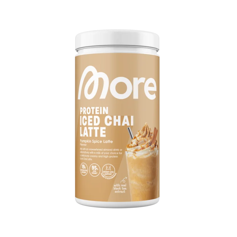 More Protein Iced Chai Latte Pumpkin Spice Latte