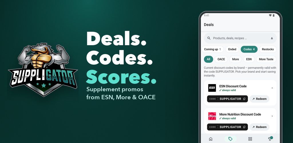 App More Nutrition, ESN et OACE : toutes les promos, codes et réassorts dans une seule app